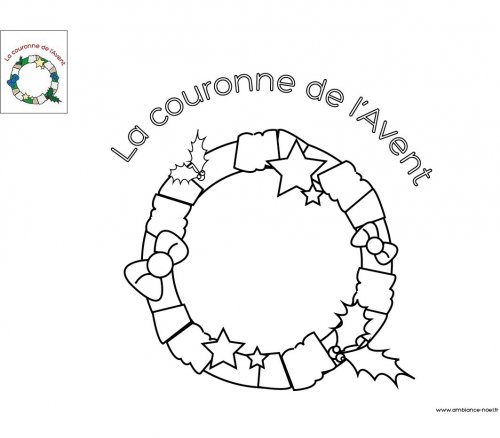 Coloriage Couronne De L Avent
