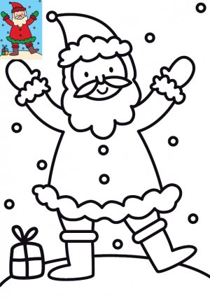 Coloriage Père Noël à imprimer pour enfants