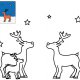Coloriage les rennes du Père Noël à imprimer pour les enfants