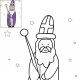 Coloriage le Saint patron des écoliers avec sa cape violette à imprimer pour les enfants