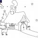 Coloriage La maison du Père Noël en Laponie à imprimer pour les enfants