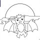 Coloriage d'Halloween à imprimer pour les enfants, La chauve-souris