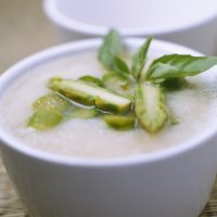 Recette de Noël, velouté d'asperge au crabe