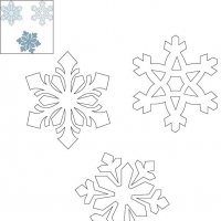 Coloriage de Noël, Les flocons de neige à imprimer gratuitement pour les enfants