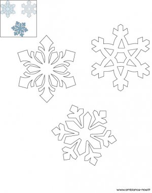 Coloriage de Noël, Les flocons de neige à imprimer gratuitement pour les enfants