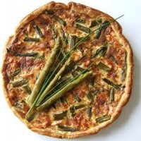 Recette de Noël, tarte au saumon et aux asperges