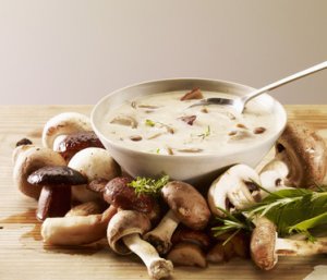 Recette de Noël, velouté de champignons